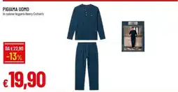 IperFamila Pigiama uomo in cotone leggero Henry Cotton's offerta