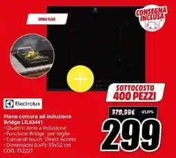 MediaWorld Electrolux Piano cottura ad induzione Bridge LIL63441 offerta