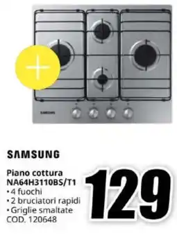 MediaWorld Samsung piano cottura offerta