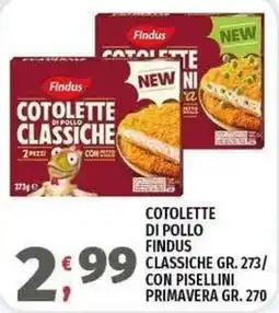 Vivo Supermercati Cotolette di pollo classiche Findus offerta