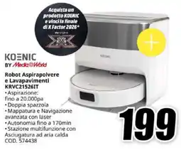 MediaWorld Robot Aspirapolvere e Lavapavimenti KOENIC offerta