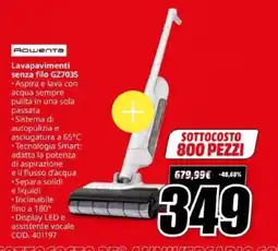 MediaWorld Rowenta Lavapavimenti senza filo GZ7035 offerta