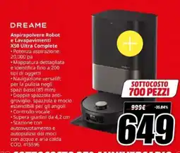 MediaWorld Dreame Aspirapolvere Robot e Lavapavimenti X50 Ultra Complete offerta