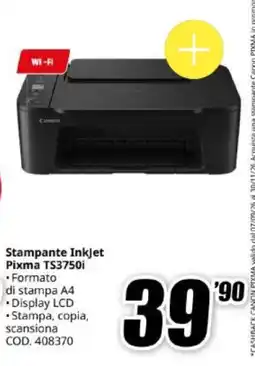 MediaWorld Stampante Inkjet Pixma TS3750i offerta