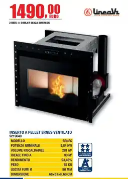 Bricofer Inserto a pellet Ernes ventilato offerta