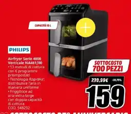 MediaWorld Philips Airfryer Serie 4000 Verticale offerta