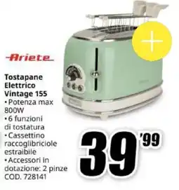 MediaWorld Ariete Tostapane Elettrico Vintage 155 offerta