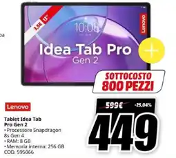 MediaWorld Lenovo Tablet Idea Tab Pro Gen 2 offerta