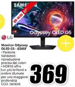 MediaWorld Monitor Odyssey OLED G5 offerta