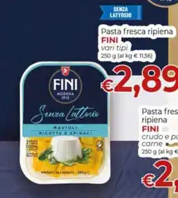 Supermercati Nonna Isa Fini senza lattosio ravioli ricotta e spinaci offerta