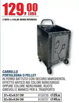 Bricofer Carrello Portalegna o Pellet offerta