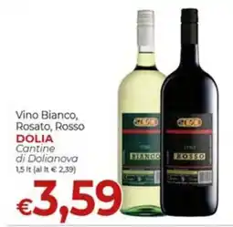 Supermercati Nonna Isa Vino Bianco, Rosato, Rosso Dolia Cantine di Dolianova offerta