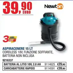Bricofer Newton Aspiracenere 15 LT offerta