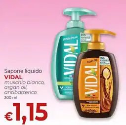 Supermercati Nonna Isa Sapone liquido VIDAL muschio bianco, argan oil, antibatterico offerta
