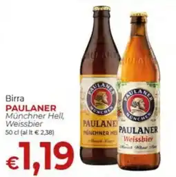 Supermercati Nonna Isa Birra Paulaner Münchner Hell, Weissbier offerta