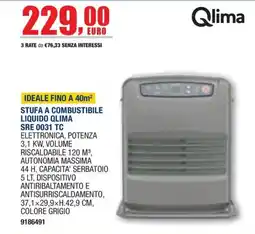 Bricofer Stufa a combustibile liquido Qlima offerta