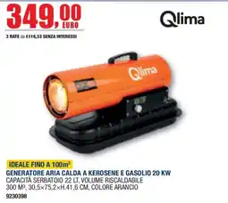 Bricofer Generatore aria calda a kerosene e gasolio Qlima offerta