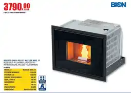 Bricofer Inserto idro a pellet Matilde mod. 17 Bion offerta