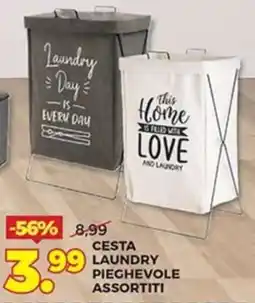 Ni Hao Market Cesta laundry pieghevole assortiti offerta