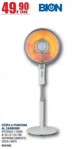 Bricofer Stufa a piantana al carbonio Bion offerta