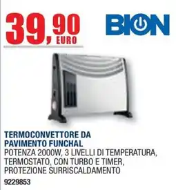 Bricofer Termoconvettore da pavimento Funchal Bion offerta
