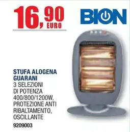 Bricofer Stufa alogena Guarani Bion offerta