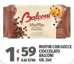 Vivo Supermercati Muffin con gocce di cioccolato Balconi offerta