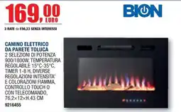 Bricofer Camino elettrico da parete Toluca Bion offerta