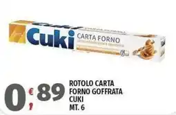 Vivo Supermercati Carta forno goffrata Cuki offerta