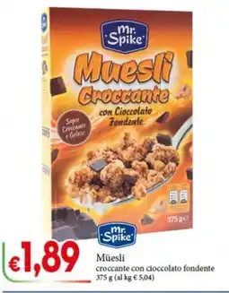 D'Italy Mr. Spike Muesli croccante con cioccolato fondente offerta