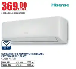 Bricofer Condizionatore mono inverter Hisense Easy Smart Wi Fi Ready offerta