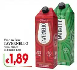 D'Italy Vino in Brik Tavernello offerta