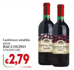D'Italy Lambrusco amabile Baccolino offerta