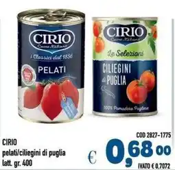 Del Prete Distribuzioni Cirio pelati/ciliegini di puglia offerta