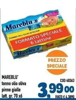 Del Prete Distribuzioni Mareblu tonno olio oliva pinne gialle offerta