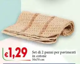 D'Italy Set di 2 panni per pavimenti in cotone offerta