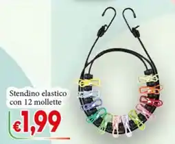 D'Italy Stendino elastico con 12 mollette offerta
