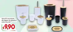D'Italy Set di 6 accessori da bagno in plastica offerta