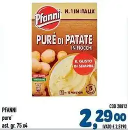 Del Prete Distribuzioni Pfanni pure' di patate in fiocchi offerta