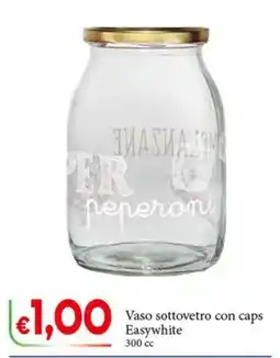 D'Italy Vaso sottovetro con caps Easywhite offerta