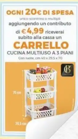 Tocal Carrello cucina multiuso a 3 piani offerta
