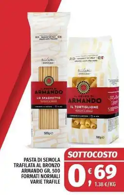 Vivo Supermercati Pasta di semola trafilata al bronzo Armando offerta