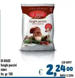 Del Prete Distribuzioni Di Biase funghi porcini interi offerta