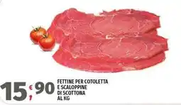 Vivo Supermercati Fettine per cotoletta e scaloppine di scottona offerta