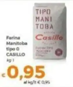 Tocal Farina Manitoba tipo 0 Casillo offerta