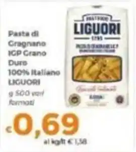Pasta di Cragnano IGP Grano Duro 100% Italiano LIGUORI