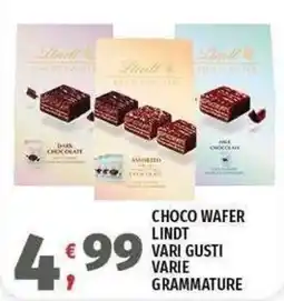 Vivo Supermercati Choco wafer Lindt vari gusti offerta