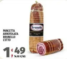Vivo Supermercati Pancetta arrotolata Brunello offerta