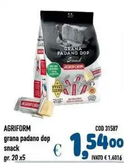 Del Prete Distribuzioni Agriform grana padano dop snack offerta