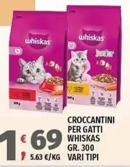 Vivo Supermercati Crocchettini per gatti Whiskas offerta